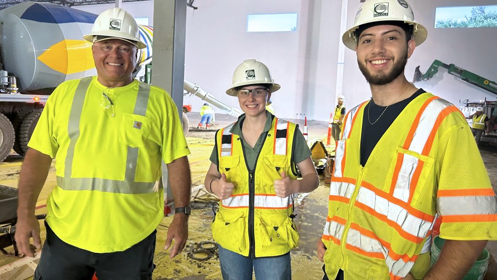 Three S.W. Cole team members at a job site.