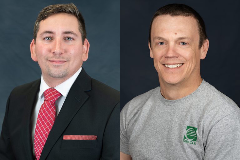 Professional headshot photos of Sean Giroux and Fred Closs