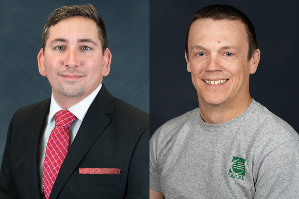 Professional headshot photos of Sean Giroux and Fred Closs