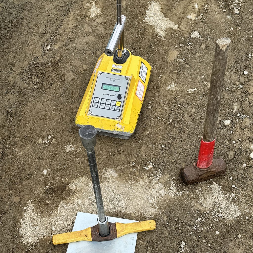 Equipment used for field density testing.